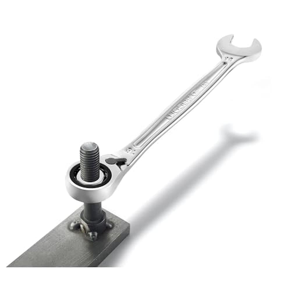Facom 11mm Combination Ratcheting Spanner, Model 467B.11, Anti Slip, I-Beam Shaft, Chrome Finish, Silver - Image 4