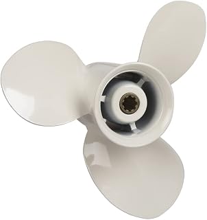 MiBarco 9 1/4x10 1/2-J OEM Aluminum Alloy Boat Propeller for Yamaha 9.9HP 15HP Outboard Motor 9.25x10 1/2,8 Spline Tooth