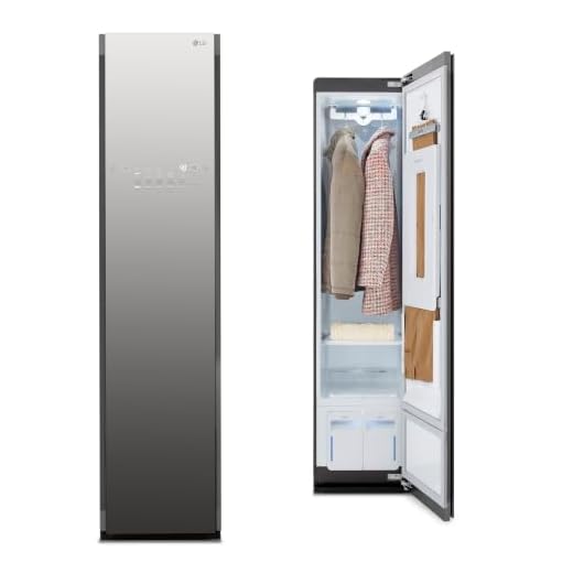 LG Styler Steam Closet | Clothes Steamer for Garments and Household Item Care | Sanitize, Deodorize, Freshen & Dry with Steam Technology & Moving Hangers| Easy Install | Wi-Fi enabled| Mirror (S3MFBN)