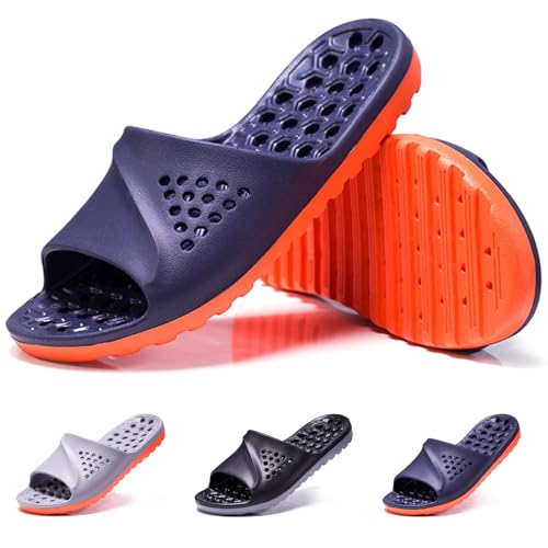 Loniuy Men's Plus Size Shower Shoes Quick Dry Shower Slippers, Size 10-12 by Loniuy - Used condition - US$18.98