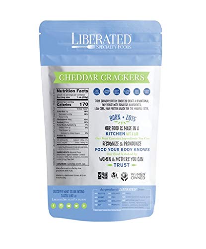 Liberated Cheddar Crackers, Low Carb (Pack of 2)
