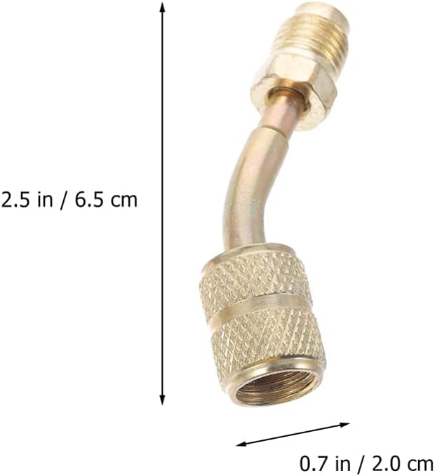 FAVOMOTO 4pcs Refrigeration Hose Adapter Charging Adapter for Air Conditioning Refrigeration Service Precision Threading for Leak Performance Compatible Units