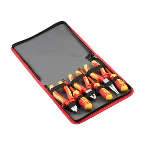 VDE Pliers & Screwdrivers Set, Red - Image 2