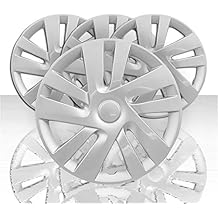 Auto Reflections 4pc 15" 10 Spoke Wheel Covers for Nissan NV200 S/SV Xtronic CVT - Silver 2013-2020
