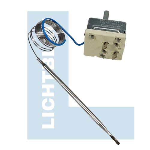 LICHTBLAU Thermostat Original EGO 55.17069.210 I Backofen Ersatzteil passend für Bosch, Siemens, Neff und Constructa 499005 I Backofen Temperaturregler bis 310°C I Kapillarrohr 1100 mm