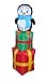 4 Foot Christmas Inflatable Penguin on Gift Box 2013 Yard Decoration