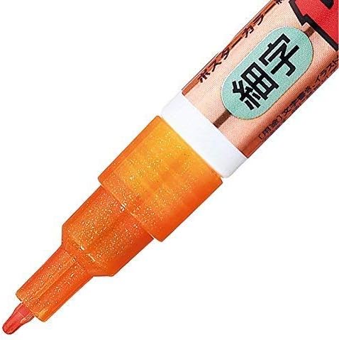 Uni Posca Paint Marker Pen, Fine Point(PC-3M), 31 Colors(24 Colors & 7 Glitter Colors) Set with Original Vinyl Pen Case