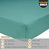 Soft Stretch Twin Size Fitted Sheet Only - 4-Way Stretchy Jersey Knit, T-Shirt Feeling & Ultra Soft, Wrinkle Free, Non-Slip & Snug Fit for Mattress (Deep: 5-16) - Aqua, Twin