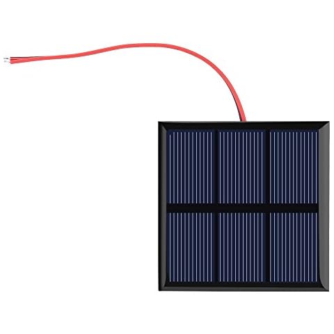 Polycrystalline Solar, 0.7W 1.5V Mini Portable Solar Panel DIY Power Module Charger for 1.2V Battery with Wire 70 * 70MM Cover