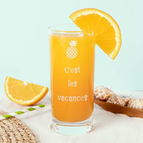 Ocadeau Verre à Cocktail personnalisé avec Gravure – Verre Long Drink Highball 30 cl Transparent – vue 2