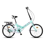 Gyj&mmm Faltbares Mountainbike, Radfahren, Leben, Aktivitäten, Faltrad, männliche und weibliche Faltung 16 Zoll,Grün