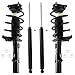 Detroit Axle - Front Complete Front Strut & Coil Spring Assembly Pair & Rear Shocks for 2012 2013 Ford Focus 2.0L - 2013 w/Automatic Transmission