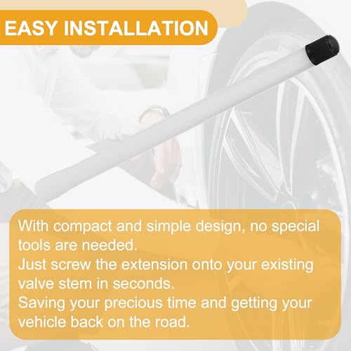 Image of 10pcs 170mm Tire Valve Extension Universal Plastic 180 Degree Tyre Valve Inflation Adapter for Car Motorcycle RV Truck Bike