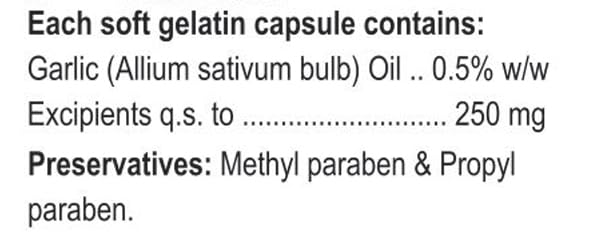 Shrey's Garlic Oil Capsules for Cardiovascular Support, Improves Digestion & Overall Health Support - 100 Capsules (Pack of 3) 1