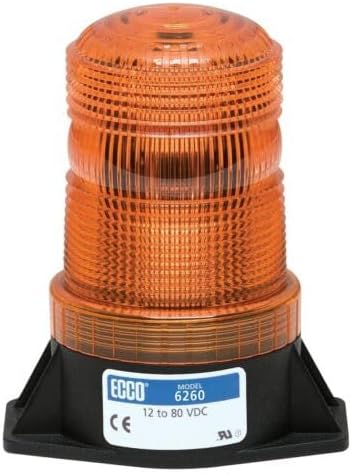 Replacement for fits New ECCO LIGHTING 6263A Led Beacon Medium Profile 12-80vdc Pulse8 Flash Amber
