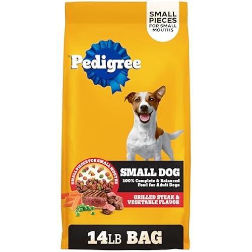 Pedigree Small Dogs Dry Dog Food, Grilled Steak and Vegetable, 14 lb