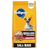 Pedigree Dry Dog Food for Adult Small Dogs, Grilled Steak and Vegetable Flavor, 14 lb. Bag