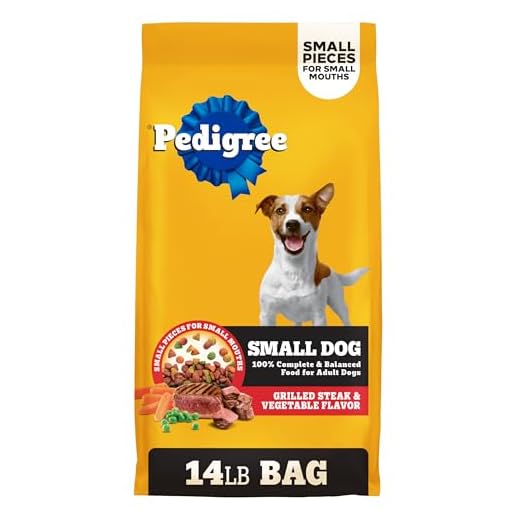 Pedigree Dry Dog Food for Adult Small Dogs, Grilled Steak and Vegetable Flavor, 14 lb. Bag