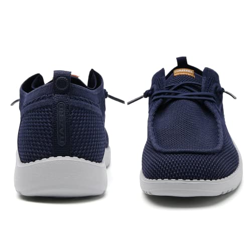 Itazero Men's Wide Walking Shoes Slip-On Loafers Shoes For Men Wide Width Navy Blue 10 #TOP5