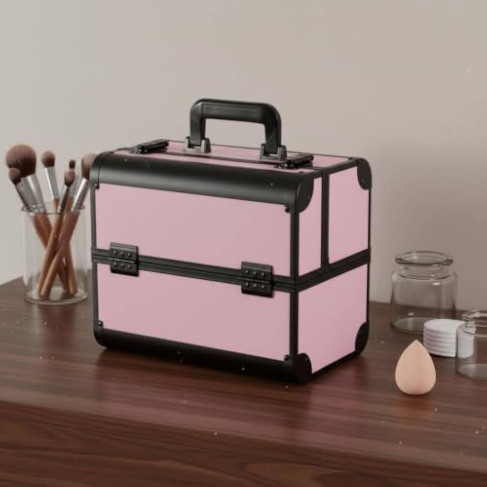 Aluminum Makeup Case Hard Shell Professional Beauty Lockable Portable