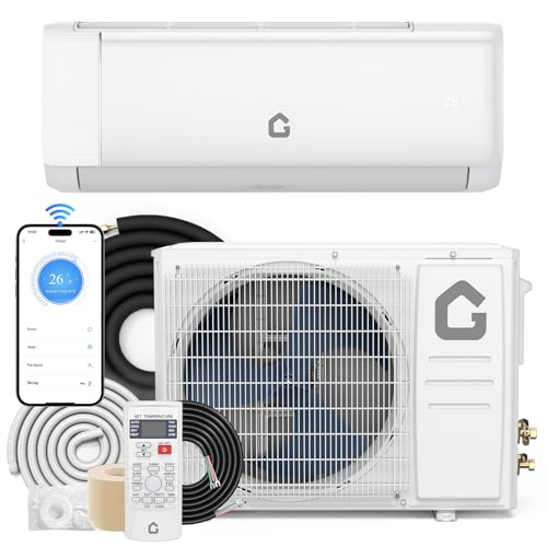 GarveeHome SEER 22 12000BTU 115V Mini Split Air Conditioner | Energy-Efficient Inverter AC System with WiFi, Remote Control & Easy Installation Kit for Rooms Up to 750 Sq.Ft SEER 22, 12000BT