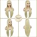 MaxlaceWig Long Blonde Wig with Bangs for Women, 28 Inch Synthetic Straight Blonde Wig for Girls Natural Looking Guleless Heat Resistant Fiber Wig for Daily Party Use Blonde Colorful Cosplay Wig
