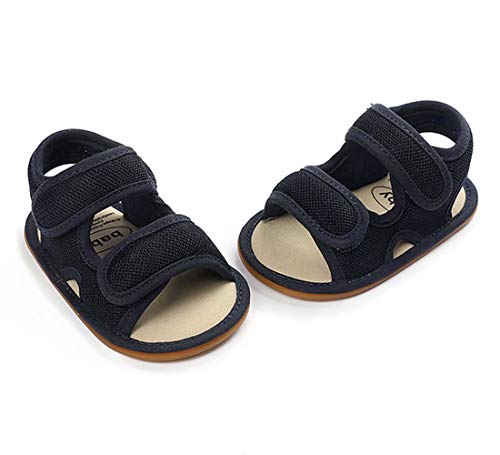 Oaisnit Baby Girls Boys Sandals Premium Breathable Anti-Slip Rubber Sole Infant Summer Outdoor Shoes Soft Toddler First Walkers (6-12 Months Infant, A-Dk-Blue) #TOP5
