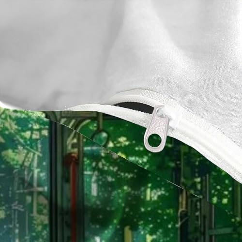 Housse de couette imprimé 3D forêt en microfibre douce avec zip solide