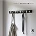 Umbra Flip Wall Mounted Floating Rack – Modern, Sleek, Space-Saving Hanger with Retractable Hooks to Hang Coats, Scarves, Purses and More, 8, Espresso