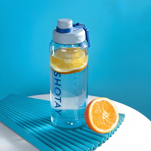 Image of THE VENTI SHOTAY Large Tritian Water Bottle | for Home, Office & Gym | Jumbo Size | Sturdy with Holder | BPA Free Premium Bottle | (Multicolor, Material: Plastic) (1600ML-Blue)