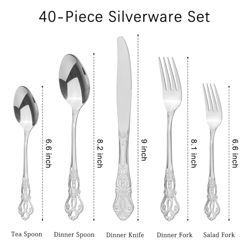 Retro-Royal-Silverware-Set-With-Gift-Box-For-8-Cutlery-Set-Utensils-Stainless-Steel-Flatware-40-Pieces-MIKIWAY-Kitchen-Tableware-Set-For-Gifts-Festive-Dishwasher-Safe-Mirror-Polishing Retro Royal Silverware Set With Gift Box For 8 Cutlery Set Utensils Stainless Steel Flatware 40 Pieces MIKIWAY Kitchen Tableware Set For Gifts Festive Dishwasher Safe Mirror Polishing