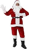 Das Weihnachtsmann Kostüm ist besonders großzügig geschnitten damit auch ein Kissen oder ein dicker Bauch viel Platz hat.