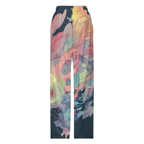 Stylized Rainbow Axolotl (2) Children's Casual Pajamas150CM4