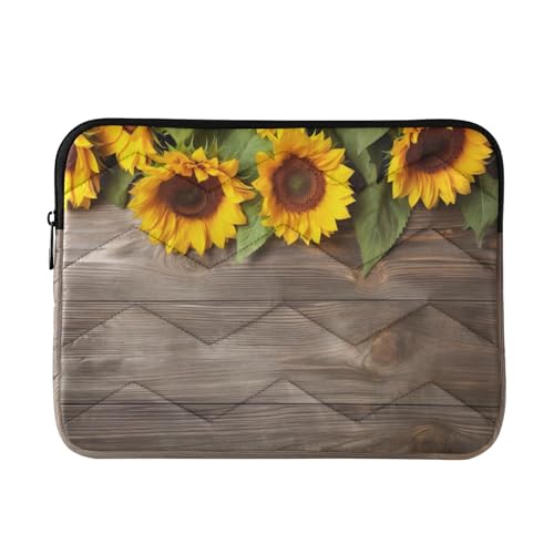 Funda para portátil 13-14 pulg. con diseño de girasoles