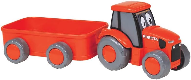NewRay Pre-School Kubota Lil' Orange Farm Tractor and Wagon