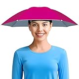 NLDGDZJ Fishing Umbrella Hat, Lightweight Hands-Free Design with Adjustable Headband, Head Umbrella Hats for Adults Women & Men, 8-Rib Sun Rain Cap for Fishing, Gardening, Camping & Outdoor Use