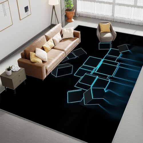 Tapis 3D lavable en machine anti-glisse pour chambres