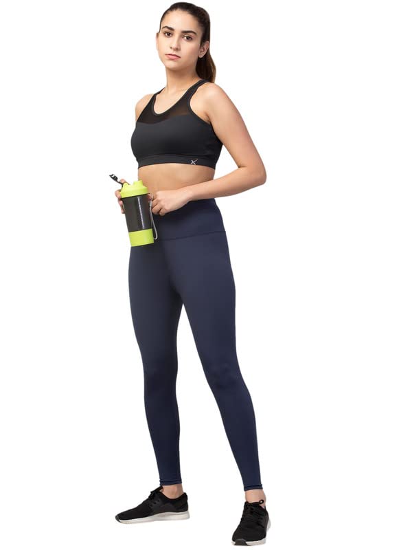 Image of BLUECON Gym wear Leggings Ankle Length Workout Pants | Stretchable Tights | Mid Waist Sports Fitness Yoga Track Pants for Girls & Women (Pack of 2)