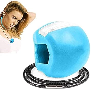 Abhsant 40Lbs New Food Grade Silicone Jawline Fitness Ball Face Jaw Trainer Facial Bite Muscle Chew Device Neck Mandibular Exerciser