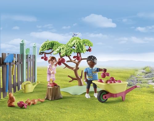 Playmobil 71510 Poulailler et Jardin, avec 2 Personnages et 2 Animaux- Gamme Tiny House fabriquée avec Plus de 80% de matériaux recyclés ou biosourcés en Moyenne - Univers myLife - Dès 4 Ans