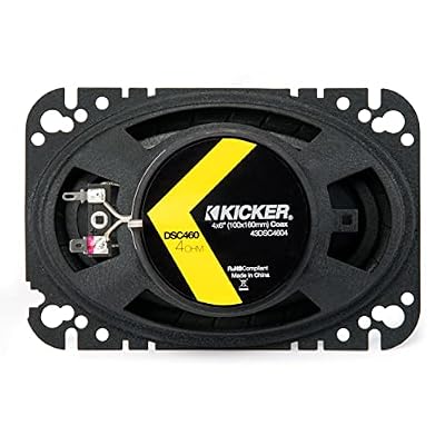 KICKER DSC460 4x6-Inch (100x160mm) Coaxial Speakers, 4-Ohm (Pair)