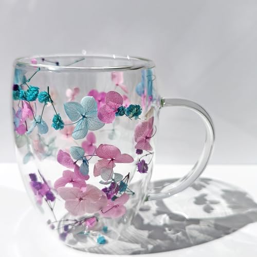Taza de café de vidrio doble pared 10 onzas NBHUZEHUA miniatura 1