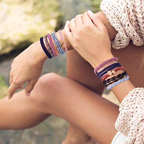 Aiersa 30 Pcs Hair Ties Bracelet, Boho For Women/Girls, Ponytail Holders, No Damage Accessories Thin Curly Hair, 6 Morandi Colors #TOP1