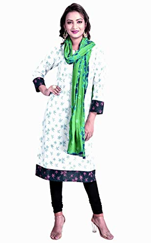Image of Women's Pure Cotton Multi-Colored Traditional Authentic Tie Dye with Bandhej Bandhani Dupatta Chunni