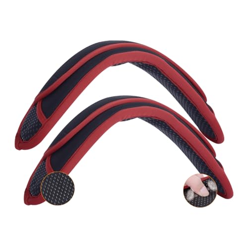 UOZL 2 Pack Universal Shoulder Pads for Bags Thick (Red Black)