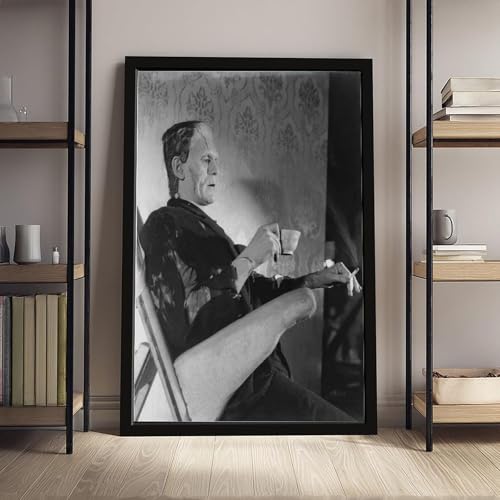 Tableau Frankenstein noir et blanc sur toile avec cadre haut de gamme