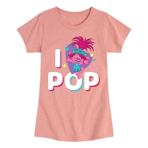 Trolls - I Love Pop Poppy - Toddler & Youth Girls Short Sleeve Graphic T-Shirt