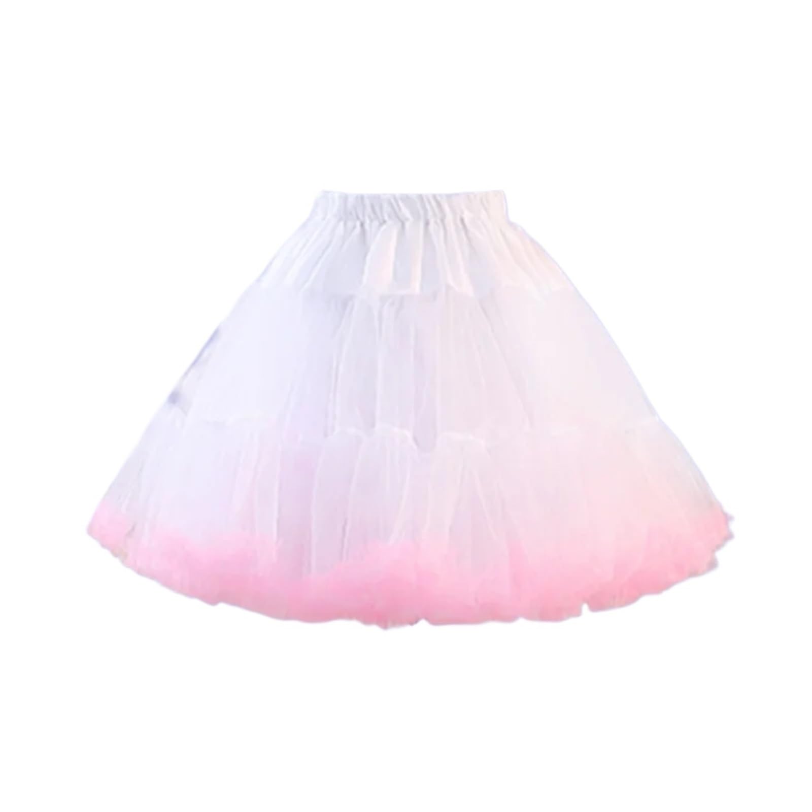 Lolita-Kostüm for Damen, Petticoat, Reifrock, Unterrock, Cosplay-Tutu, bauschig, weiß