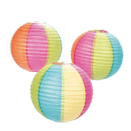 Beach Ball Hanging Lanterns (6 piece set)