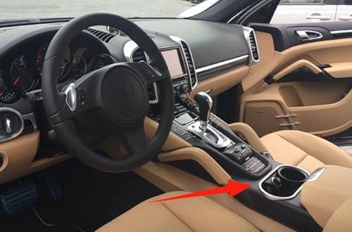 Portavasos para consola Porsche Cayenne 2011-2018 negro miniatura 4